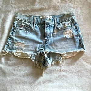 Light wash high waisted jean short size 1